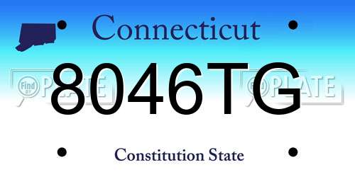 8046TG Connecticut License Plate