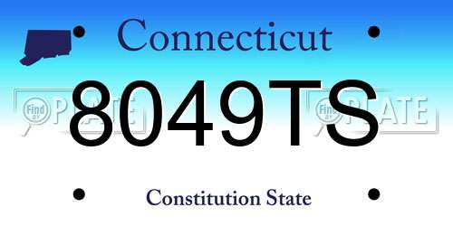 8049TS Connecticut License Plate
