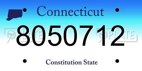 8050712 Connecticut License Plate