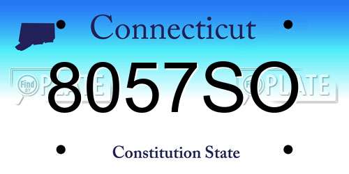 8057SO Connecticut License Plate