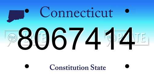 8067414 Connecticut License Plate
