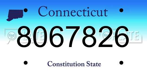8067826 Connecticut License Plate
