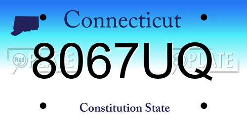 8067UQ Connecticut License Plate