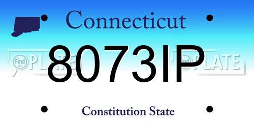 8073IP Connecticut License Plate