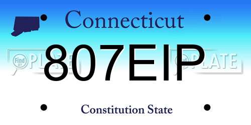 807EIP Connecticut License Plate