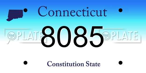 8085 Connecticut License Plate