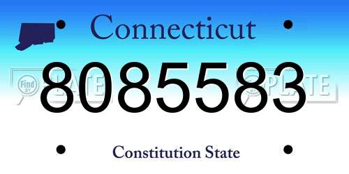 8085583 Connecticut License Plate