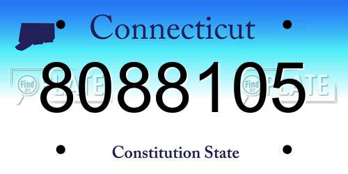 8088105 Connecticut License Plate