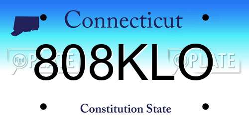 808KLO Connecticut License Plate