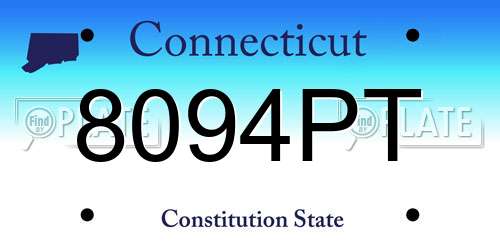8094PT Connecticut License Plate