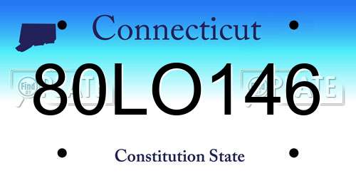 80LO146 Connecticut License Plate