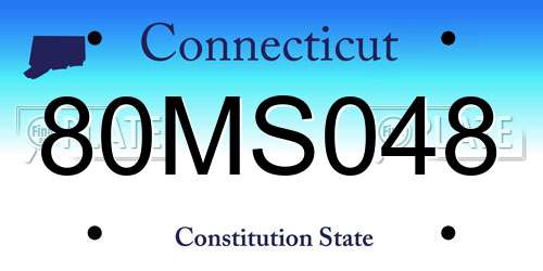 80MS048 Connecticut License Plate
