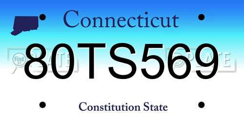 80TS569 Connecticut License Plate