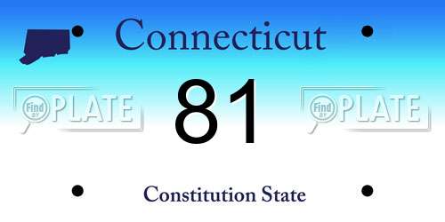 81 Connecticut License Plate