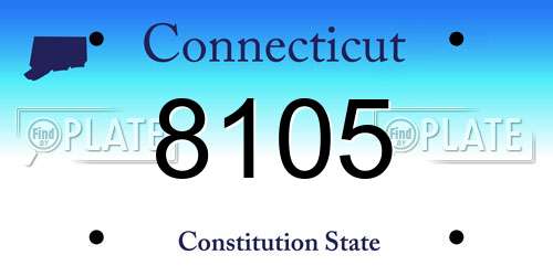 8105 Connecticut License Plate