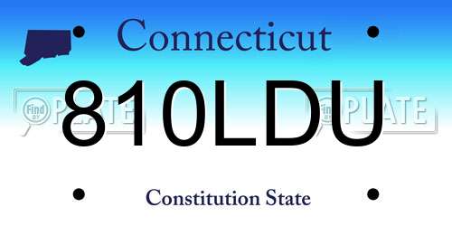 810LDU Connecticut License Plate