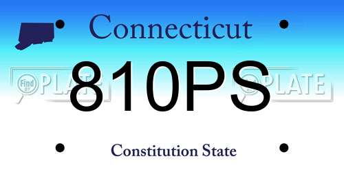 810PS Connecticut License Plate