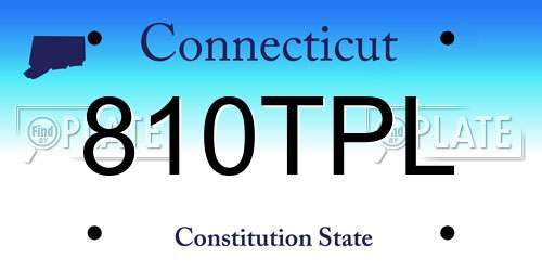 810TPL Connecticut License Plate