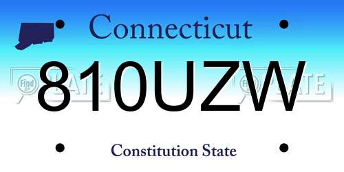 810UZW Connecticut License Plate
