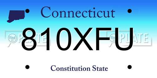 810XFU Connecticut License Plate