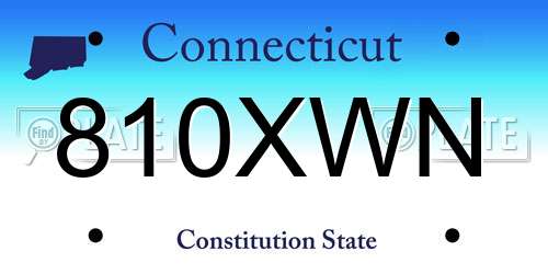 810XWN Connecticut License Plate