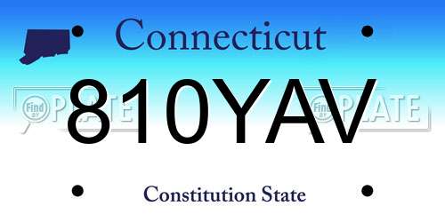 810YAV Connecticut License Plate