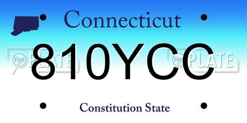 810YCC Connecticut License Plate