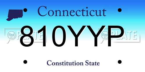 810YYP Connecticut License Plate