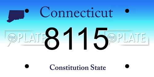 8115 Connecticut License Plate