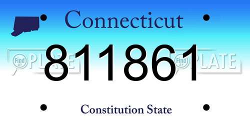 811861 Connecticut License Plate