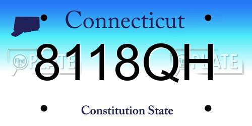 8118QH Connecticut License Plate