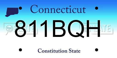 811BQH Connecticut License Plate