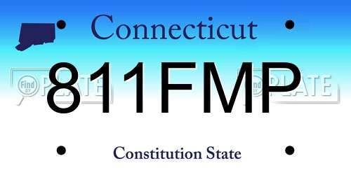 811FMP Connecticut License Plate