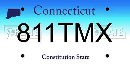811TMX Connecticut License Plate