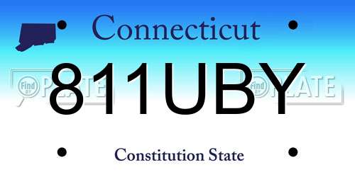 811UBY Connecticut License Plate