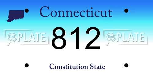 812 Connecticut License Plate