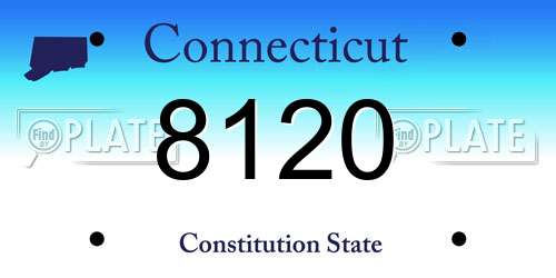 8120 Connecticut License Plate