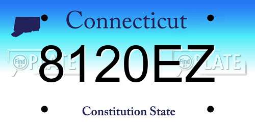 8120EZ Connecticut License Plate