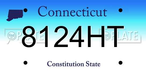 8124HT Connecticut License Plate