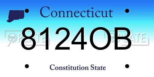 8124OB Connecticut License Plate