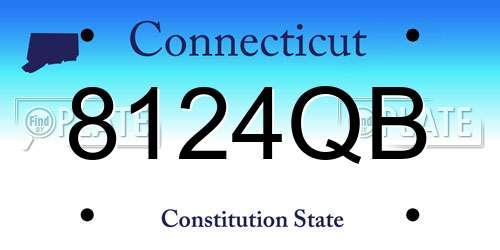 8124QB Connecticut License Plate