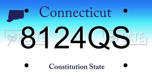 8124QS Connecticut License Plate