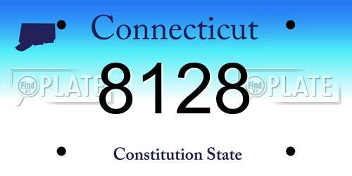 8128 Connecticut License Plate