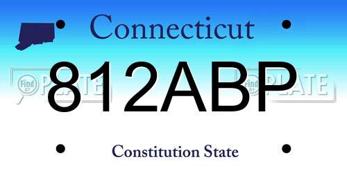 812ABP Connecticut License Plate