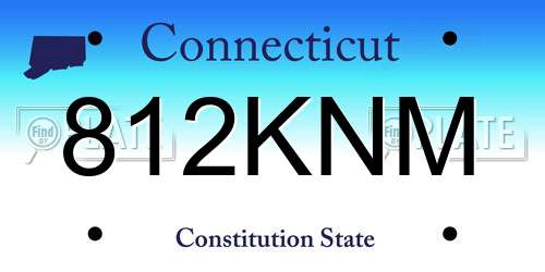 812KNM Connecticut License Plate