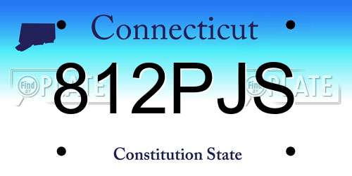812PJS Connecticut License Plate