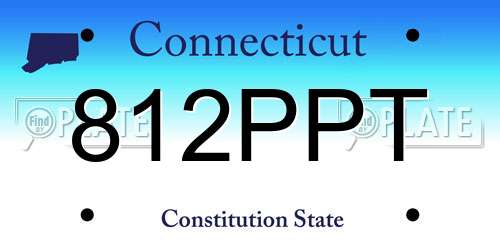 812PPT Connecticut License Plate