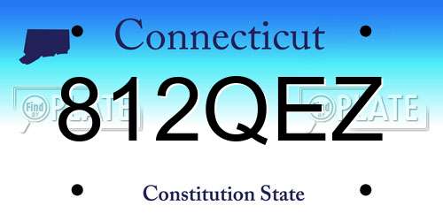 812QEZ Connecticut License Plate