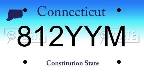 812YYM Connecticut License Plate