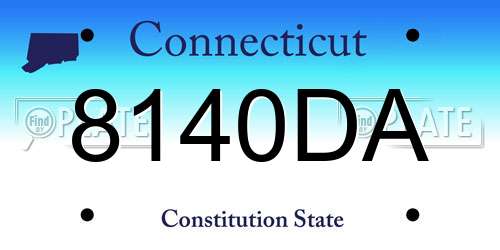 8140DA Connecticut License Plate